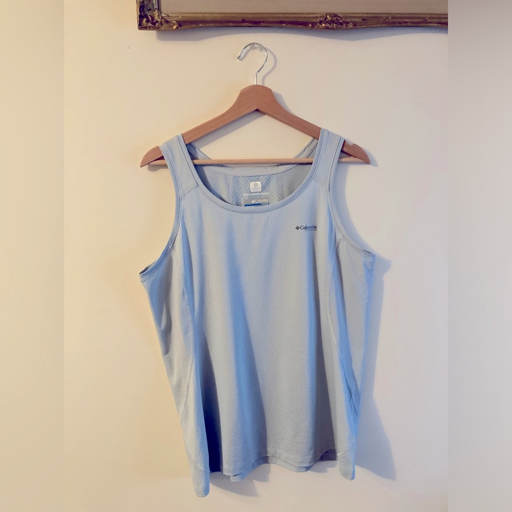 Columbia Sportswear Light Blue Tank Top Sweat Activated Cooling NWOTS Size Large